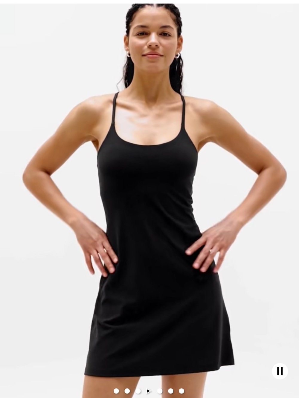 Athleta Black Transcend Scoop Dress